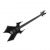 BC RICH TWBSTBO Trace Warbeast Electric Bass Guitar, Onyx with Silver Pinstripes