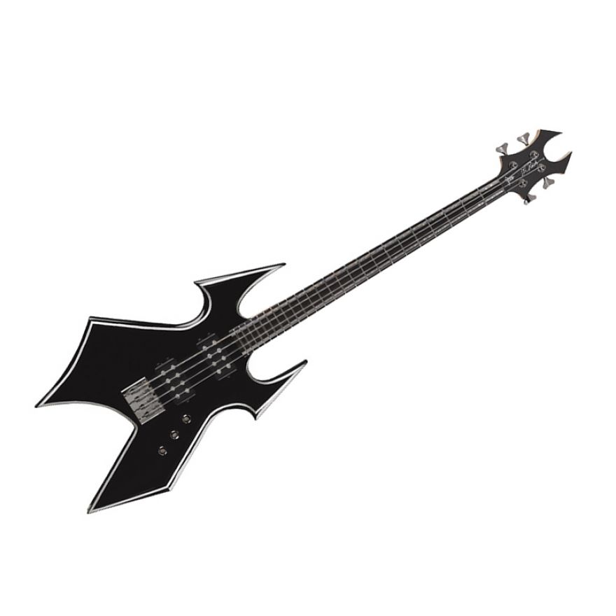 BC RICH TWBSTBO Trace Warbeast Electric Bass Guitar, Onyx with